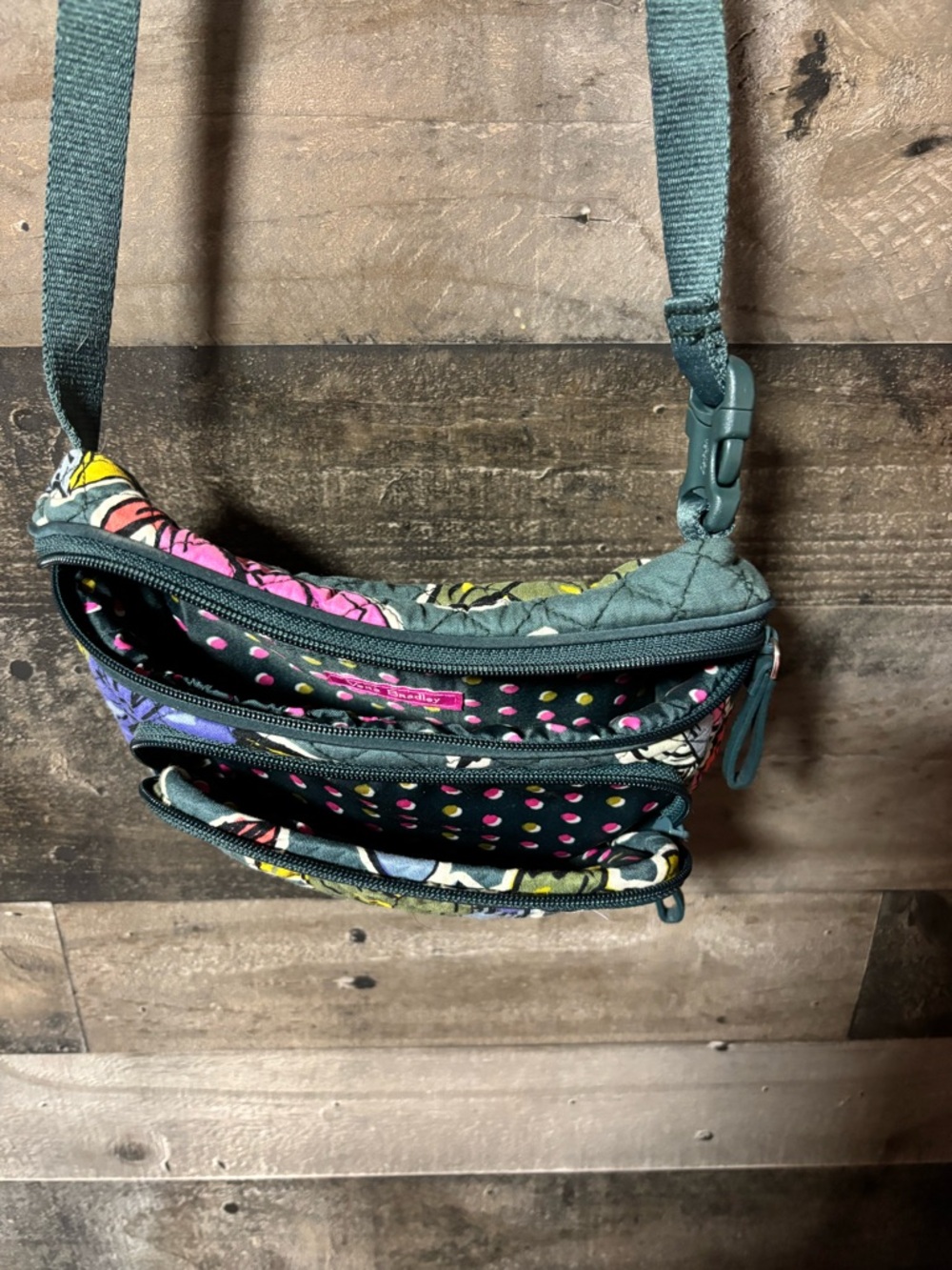 Vera Bradley Quilted Floral Crossbody Bag Falling Flower Design - Picture 3 of 13